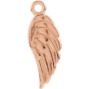 Angel Wing Dangle Earrings in 14K Gold