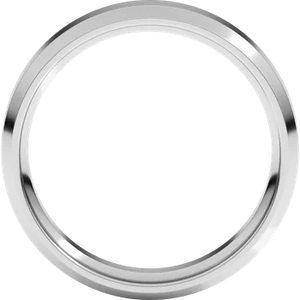 Custom Platinum Beveled Edge Comfort Fit Standard Weight Flat Band