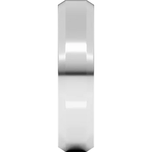 Custom Platinum Beveled Edge Comfort Fit Standard Weight Flat Band