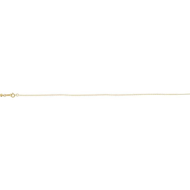 14K Yellow Gold 1.1 mm Adjustable Threader Cable Chain - 6-8 Inches