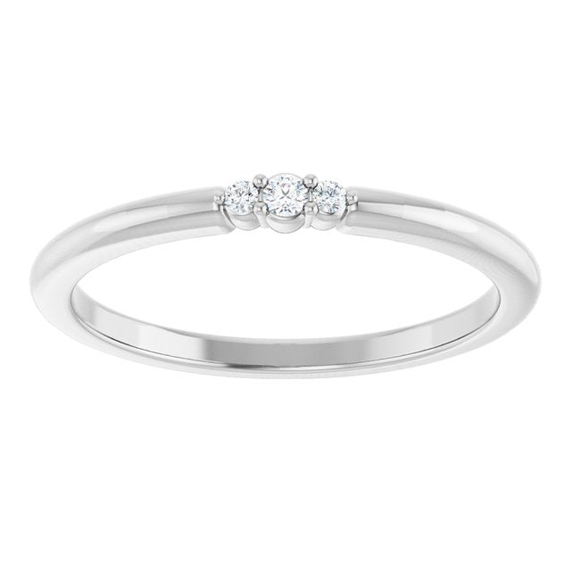 14K Gold & Sterling Silver Natural Diamond Stackable Ring - Options Available