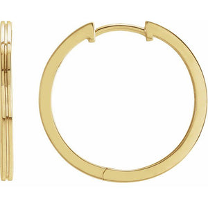 14K Gold Hoop Earrings - Options Available