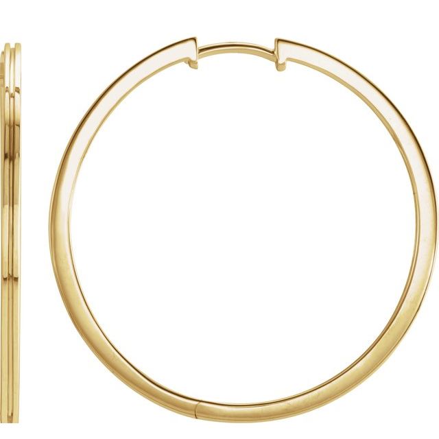 14K Gold Hoop Earrings - Options Available