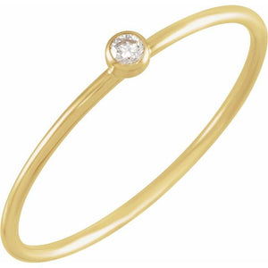 14K Gold Stackable Ring - Options Available
