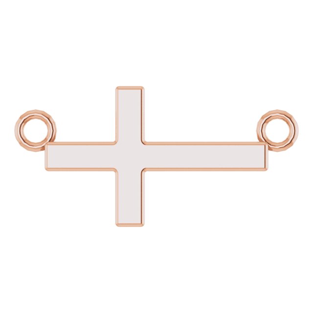 14K Gold Sideways Cross Necklace