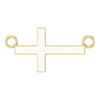 14K Yellow 28x16.2  mm Sideways Cross 16-18