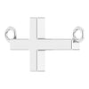 14K Yellow 28x16.2  mm Sideways Cross 16-18