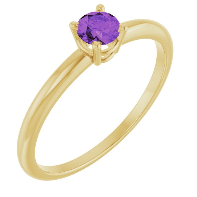 14K Gold Natural Mozambique Garnet Birthstone Ring