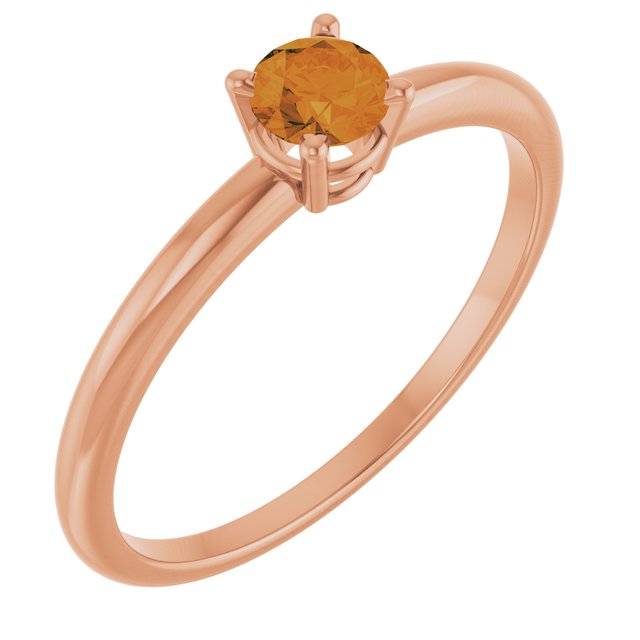 14K Gold Natural Mozambique Garnet Birthstone Ring