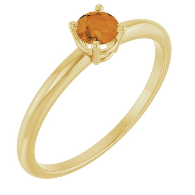 14K Gold Natural Mozambique Garnet Birthstone Ring