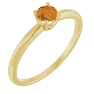 14K Gold Natural Mozambique Garnet Birthstone Ring