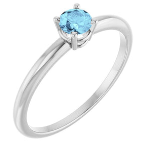 Platinum Birthstone Ring - Options Available