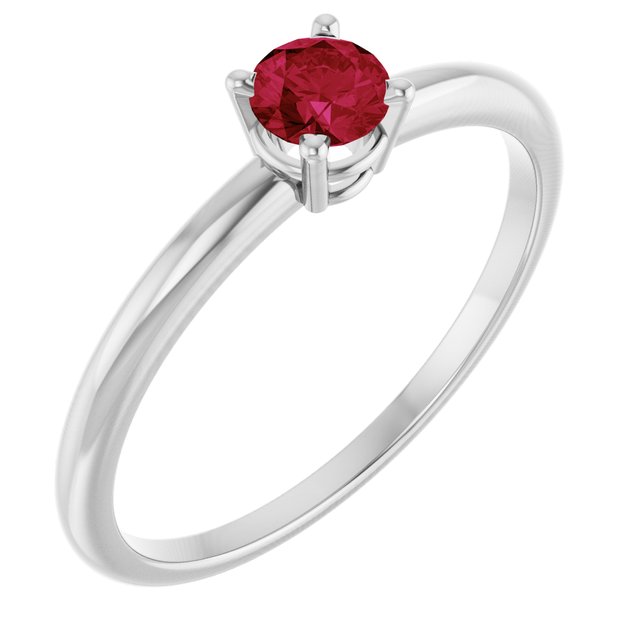 14K Gold Natural Mozambique Garnet Birthstone Ring