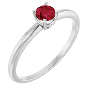 14K Gold Natural Mozambique Garnet Birthstone Ring