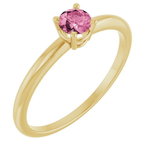 14K Gold Natural Mozambique Garnet Birthstone Ring