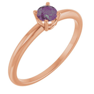 14K Gold Natural Mozambique Garnet Birthstone Ring