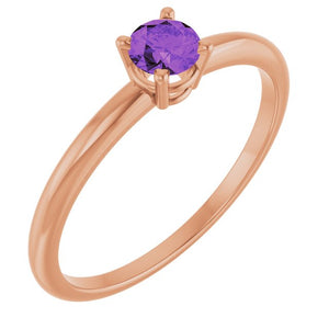 14K Gold Natural Mozambique Garnet Birthstone Ring