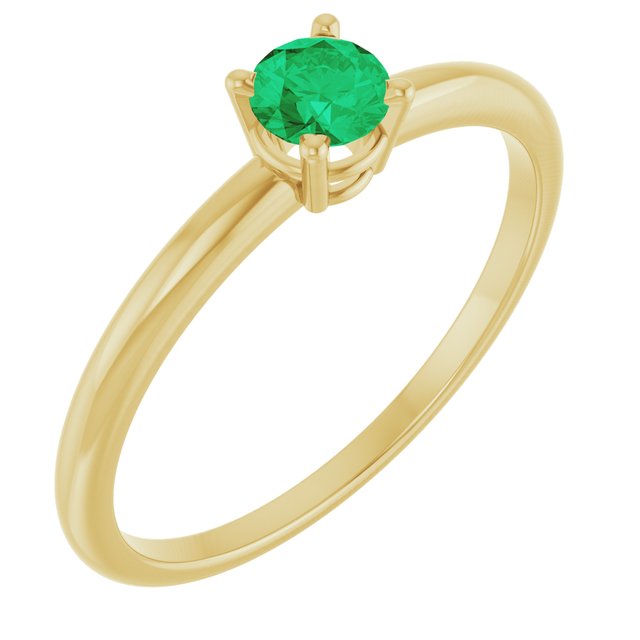 14K Gold Natural Mozambique Garnet Birthstone Ring
