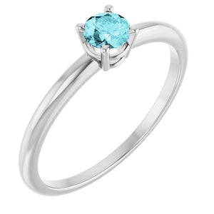 Platinum Birthstone Ring - Options Available