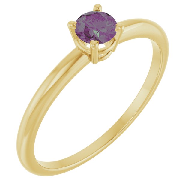 14K Gold Natural Mozambique Garnet Birthstone Ring