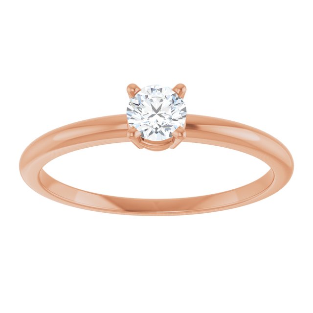 1/4 Ct Natural Diamond Birthstone Ring