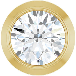14K Gold Natural Diamond Bezel-Set Pendant Slide