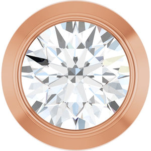 14K Gold Natural Diamond Bezel-Set Pendant Slide