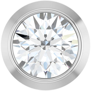 14K Gold Natural Diamond Bezel-Set Pendant Slide