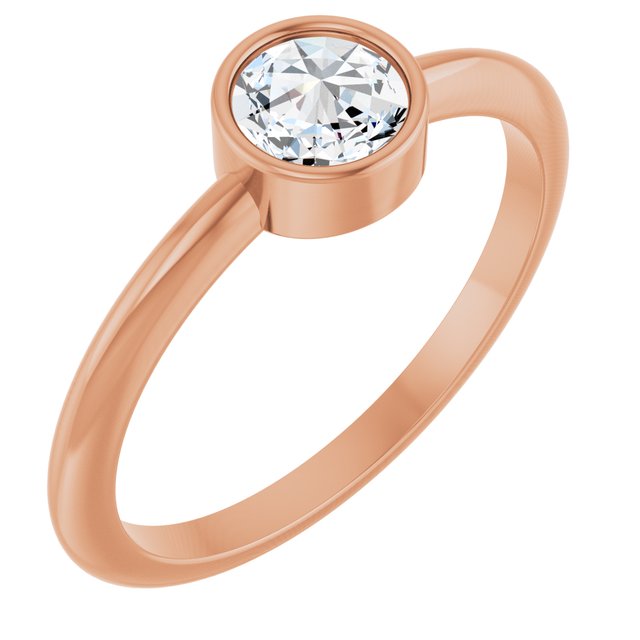 14K Gold 1/5 Ct Natural Diamond Solitaire Ring