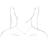 14K Gold, 18 in Natural Diamond 1/10 CT Solitaire Necklace