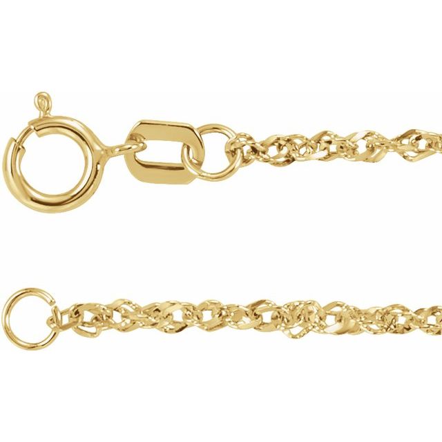 Diamond-Cut Singapore Chain Bracelet in 14K Gold