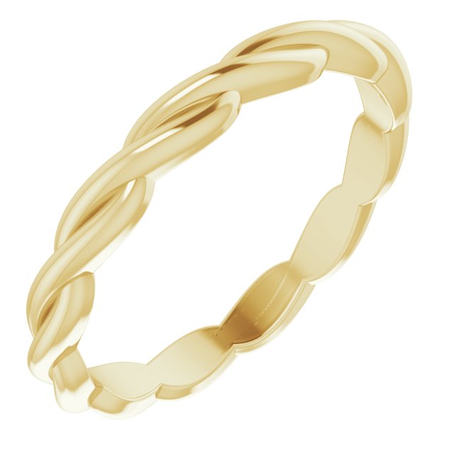 14K Gold, 18K Gold & Platinum Woven Standard-Fit Band - Options Available