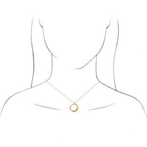 14K Rose Gold Natural Diamond Crescent Moon Pendant with 1/4 CTW
