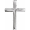 14K White Gold Cross Earring – 7.5 mm Polished Design