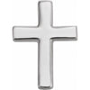 14K White Gold Cross Earring – 7.5 mm Polished Design