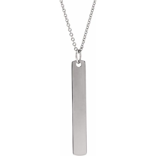 14K Gold Rounded Rectangle Pendant - Options Available