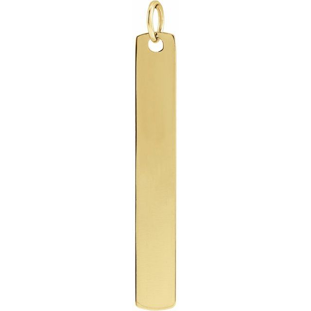 14K Gold Rounded Rectangle Pendant - Options Available