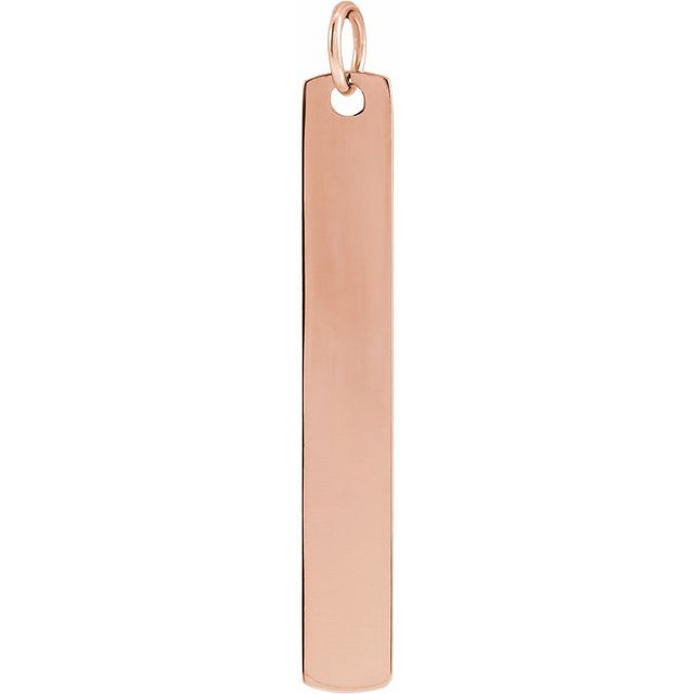 14K Gold Rounded Rectangle Pendant - Options Available