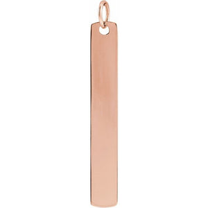 14K Gold Rounded Rectangle Pendant - Options Available