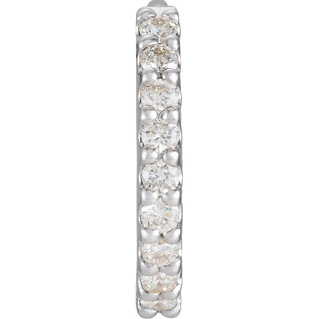 14K Gold Natural Diamond Hoop Earrings - Options Available
