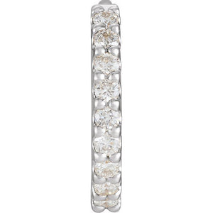 14K Gold Natural Diamond Hoop Earrings - Options Available