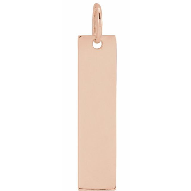 14K Gold Bar Pendant - Options Available
