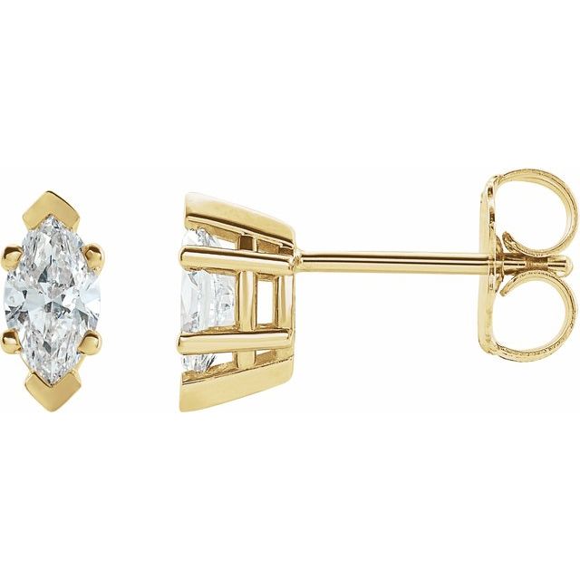 Platinum Natural Diamond V-End Earrings