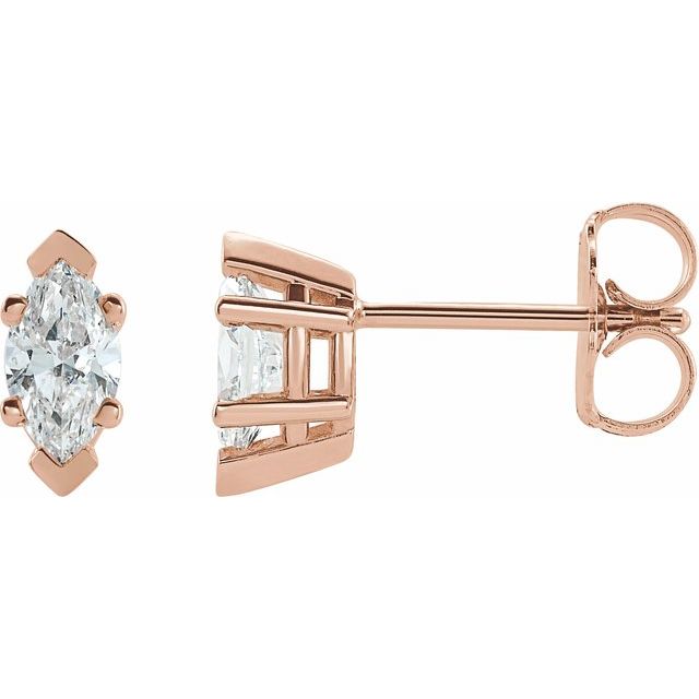 Platinum Natural Diamond V-End Earrings