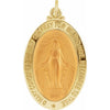 Sterling Silver 23x16  mm Oval Miraculous Medal 18