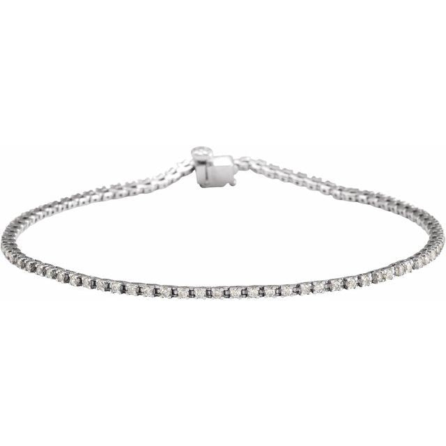1 CTW Lab-Grown Diamond Line Bracelet Crafted in 14K Gold