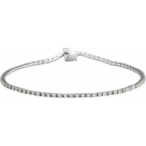 14K Gold Lab-Grown Diamond Line Bracelet - Options Available