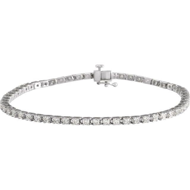 14K Yellow Gold, 7.25" 1 CTW Natural Diamond Line Bracelet