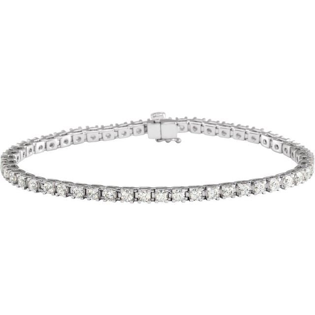 14K Yellow Gold, 7.25" 1 CTW Natural Diamond Line Bracelet