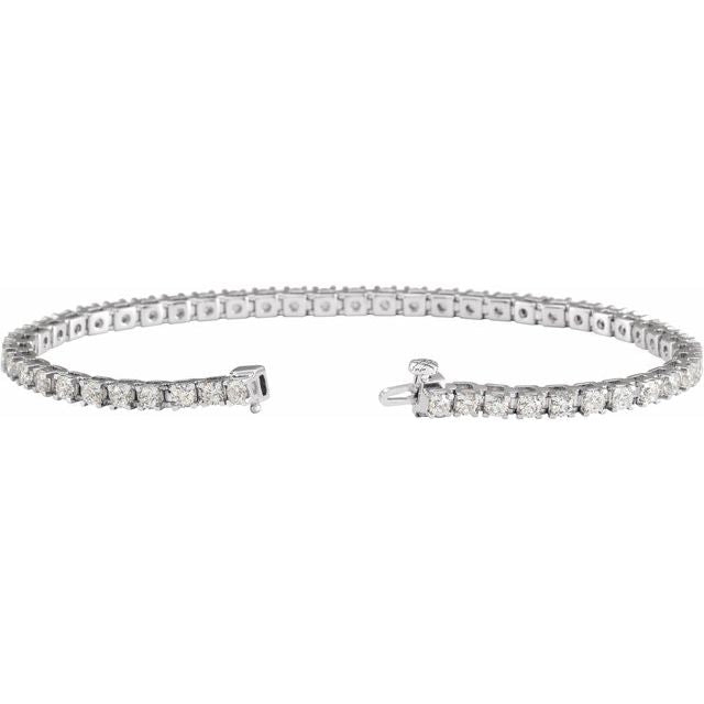 14K Yellow Gold, 7.25" 1 CTW Natural Diamond Line Bracelet